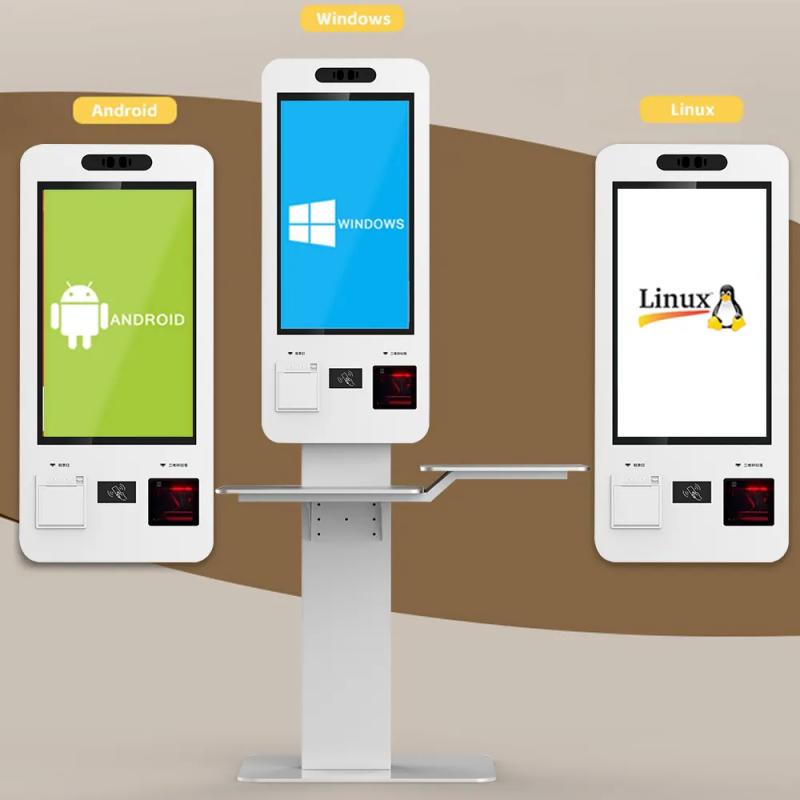 24 Inch Self Ordering Kiosk for Restaurant with PCI-DSS Compliance Real-time Analytics EMV NFC Payment