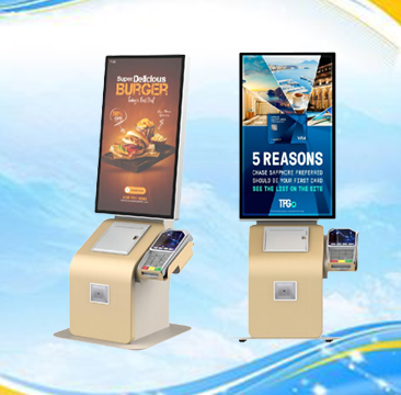 24 Inch Self Ordering Kiosk for Restaurant with PCI-DSS Compliance Real-time Analytics EMV NFC Payment