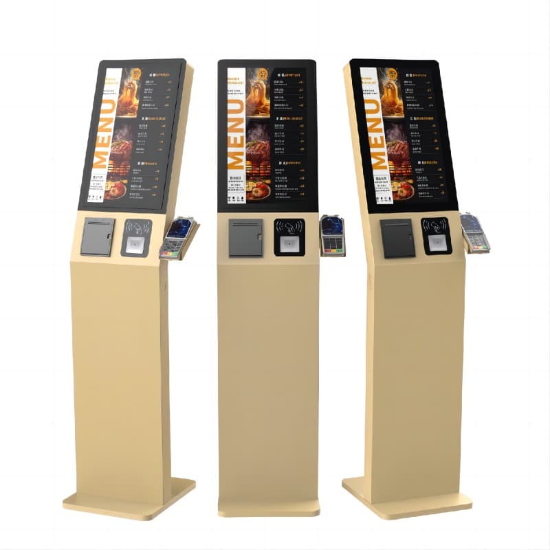 19 inch QR Code Self Ordering Kiosk With Multiple Languages NFC Payment For Fast Food
